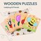 Wooden Puzzles for Toddlers Montessori Toy Set of 6 Educational Puzzles for Ages 1–3
